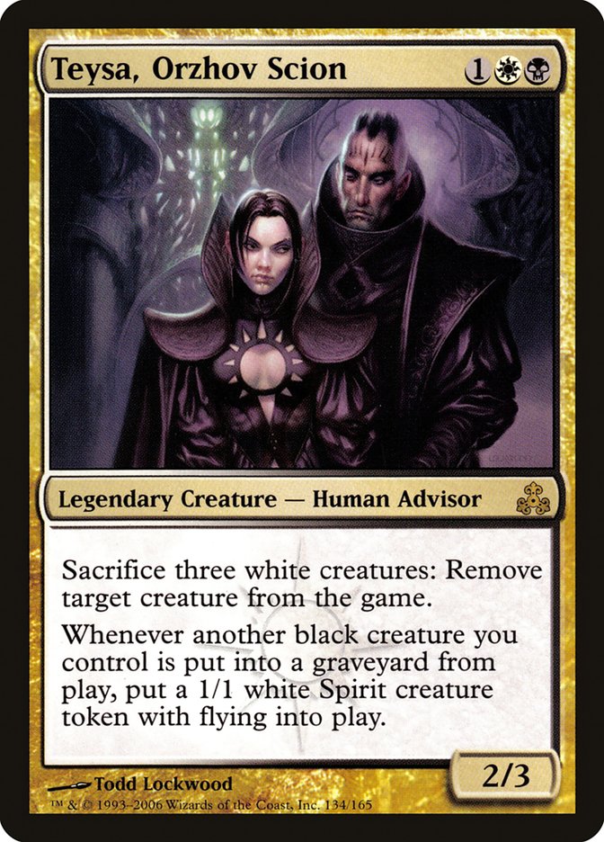 GroundThing's tweet image. Favorite at the time (didn't have an EDH deck til after the precons came out, but theory-crafted a bit): Doran, the Siege Tower
Favorite now: probably Teysa, Orzhov Scion