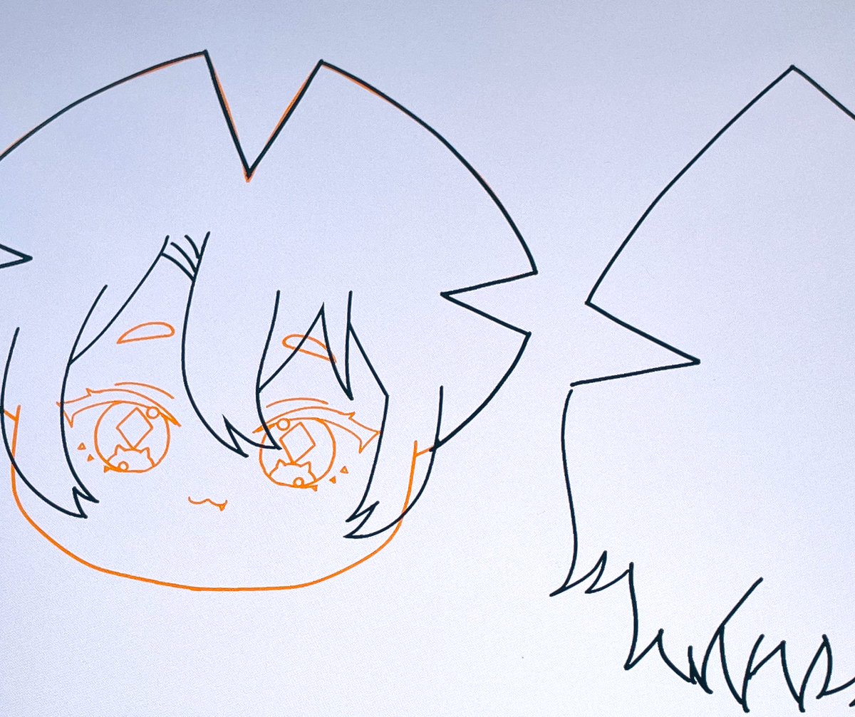 ミニキャラのデフォルメ具合に悩む🤔
立体になったときにどんな感じになるんだろ？

ちっちゃい推しぬいになる予定😊 https://t.co/VeUoNLnjHB