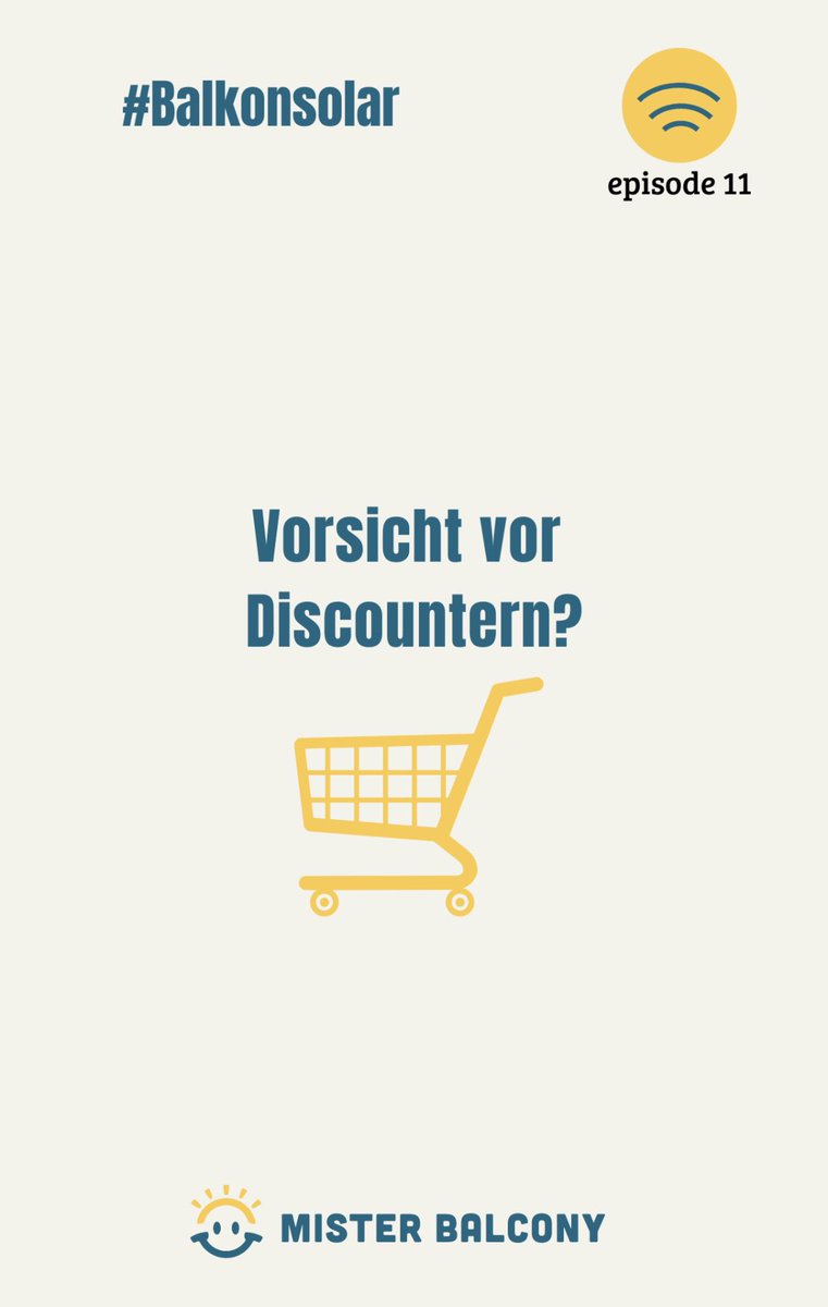misterbalcony's tweet photo. Die Discounter fluten den Markt mit Balkonsolar. Was ist davon zu halten?Unser Stammgast Christian von https://t.co/A6RAjlH1lR nimmt @Lidl ins Visier. Zudem schauen wir wie es beim Petitionsausschuss lief. Neue Podfolge: https://t.co/AVxbj5bueC
#balkonsolar #podcast #discounter https://t.co/Y5uApsm2zZ
