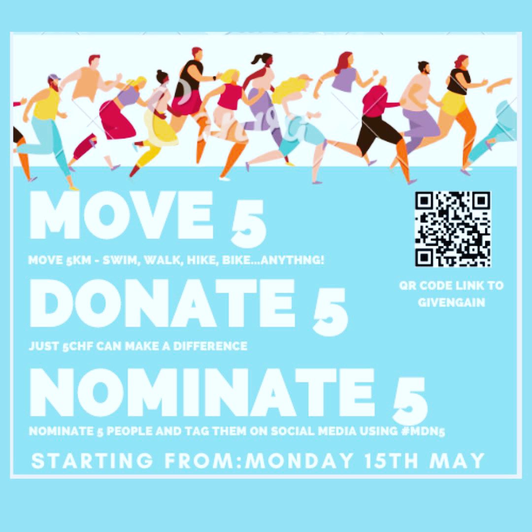 SwissSafeSport's tweet photo. Join in our challenge. Move 5km - bike,walk, swim, hike - anyway you like. Donate just 5chf - or 5 of your currency and Nominate 5 friends, family members or colleagues to take up the challenge too. 
Help us make a difference in supporting #safesport https://t.co/M6bBcwUGiO