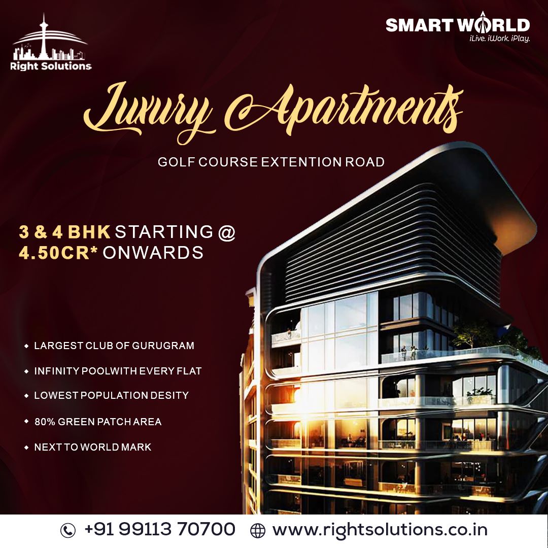 rightssolutions's tweet image. 𝐒𝐌𝐀𝐑𝐓𝐖𝐎𝐑𝐋𝐃 𝐏𝐑𝐄𝐒𝐄𝐍𝐓𝐒
Ultra Luxury Living In Gurugram
Code 66 Sector 66,Gurgram
Dwarka Expressway
Get 40% Discount
Payment plan 30:40:30
#smartworld #dreamhome #ultraluxury #primelocation #luxuryresidential #rightsolutions  
9911370700
rightsolutions.co.in