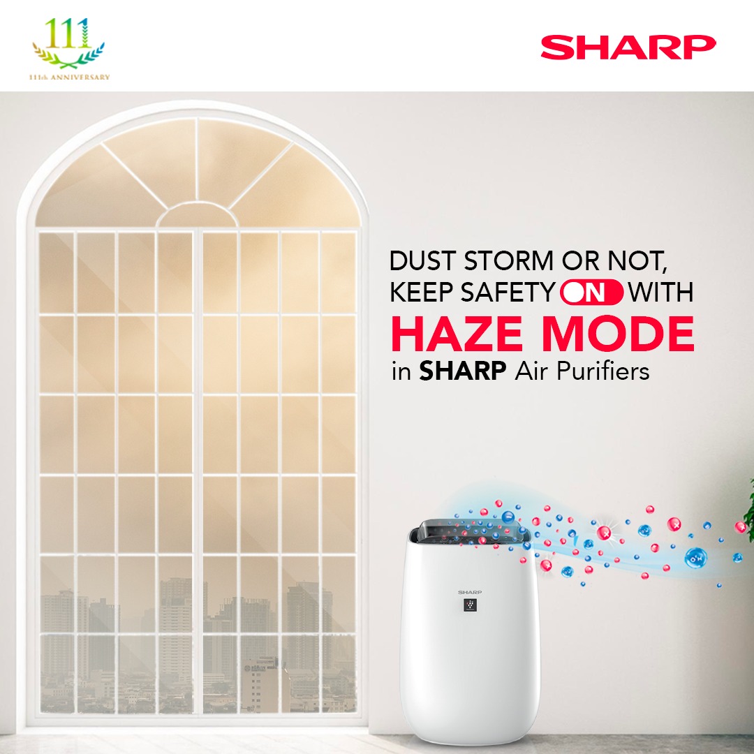 sharp_india_'s tweet photo. Protect yourself and your loved ones from dust storms and rising pollution levels with SHARP air purifiers. Embrace cleaner, fresher air and create a safe haven at home with our advanced haze mode. Breathe easy and enjoy peace of mind.
#smartappliances #homeappliances #Sharp111 https://t.co/gUg6apSjsj