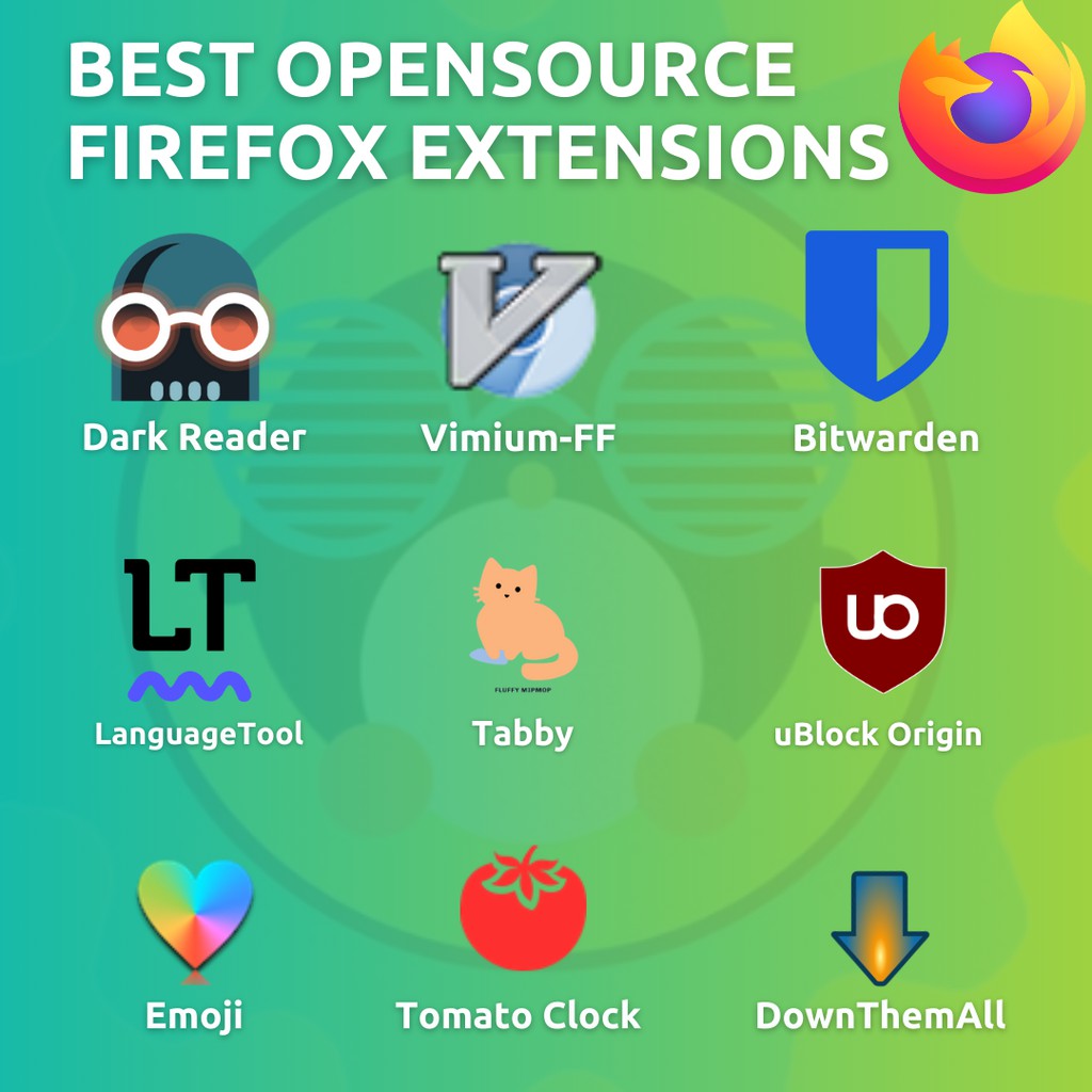 Itsfoss's tweet photo. Here are the best open-source Firefox extensions, comment your favorite one 🐧 https://t.co/UrzxSKY373