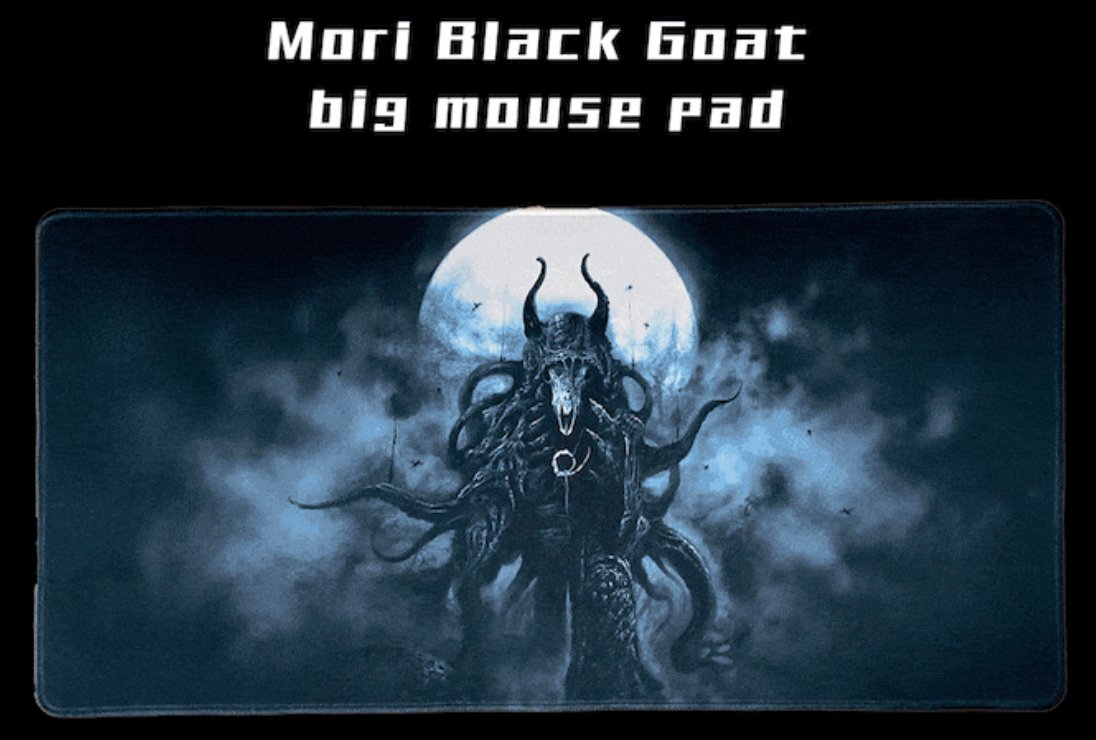 octt0607's tweet image. Black Goat, your faithful companion for every day! 
#Cthulhu #BlackGods #mousemat #mousepad #cultofdanger #cosmiclands