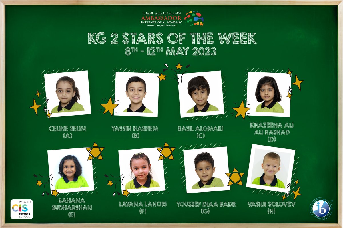 Congratulations to all our ⭐️ Stars of the Week⭐️ in the KG.

#AIADubai #AIACommunity #AIAStarsoftheweek #AIAKindergarten #AIAEarlyYears #ibschool #ibeducation #dubaischools #dubaieducation