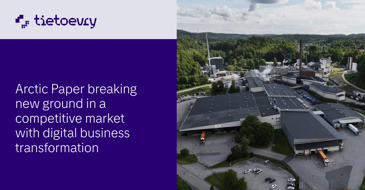 Tietoevry's tweet photo. We at @Tietoevry are happy to support @ArcticPaper, one of the leading European producers of high quality graphical #paper, in their #digitalizationjourney. Read more &amp; watch the video. https://t.co/LCi9n2asBH #supplychainmanagement #manufacturingexecutionsystem #tietoevry https://t.co/l8a7kp5m6B