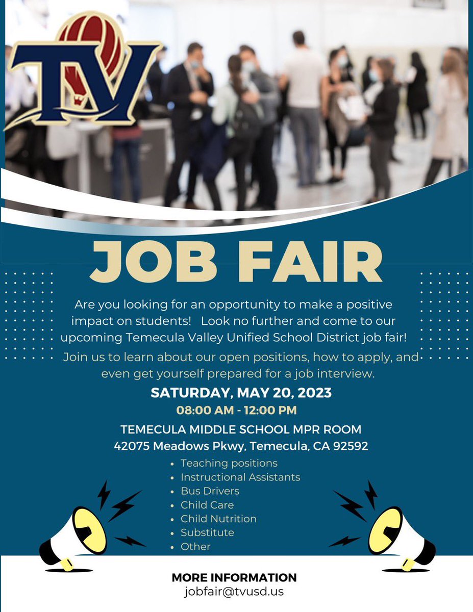 Just another reminder for our <a href="/TVUSD/">Temecula Valley USD</a> community and anyone interested to join us this Saturday!