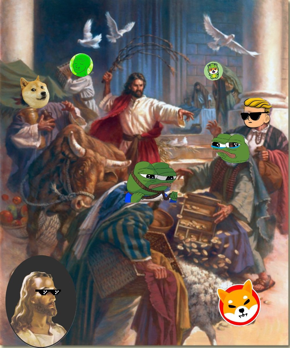 WTC_7_Rugpull's tweet photo. $JESUS saves us from ourselves.
@jesustokens
#DOGE #WOJAK #SHIB @DinoLFG @wallstreetbets_ @TheWojakArmy @pepecoineth @dogecoin @Shibtoken #FLOKI #BabyDogeCoin #ELONTOKEN #DogelonMars https://t.co/AjcPvOR5Cg
