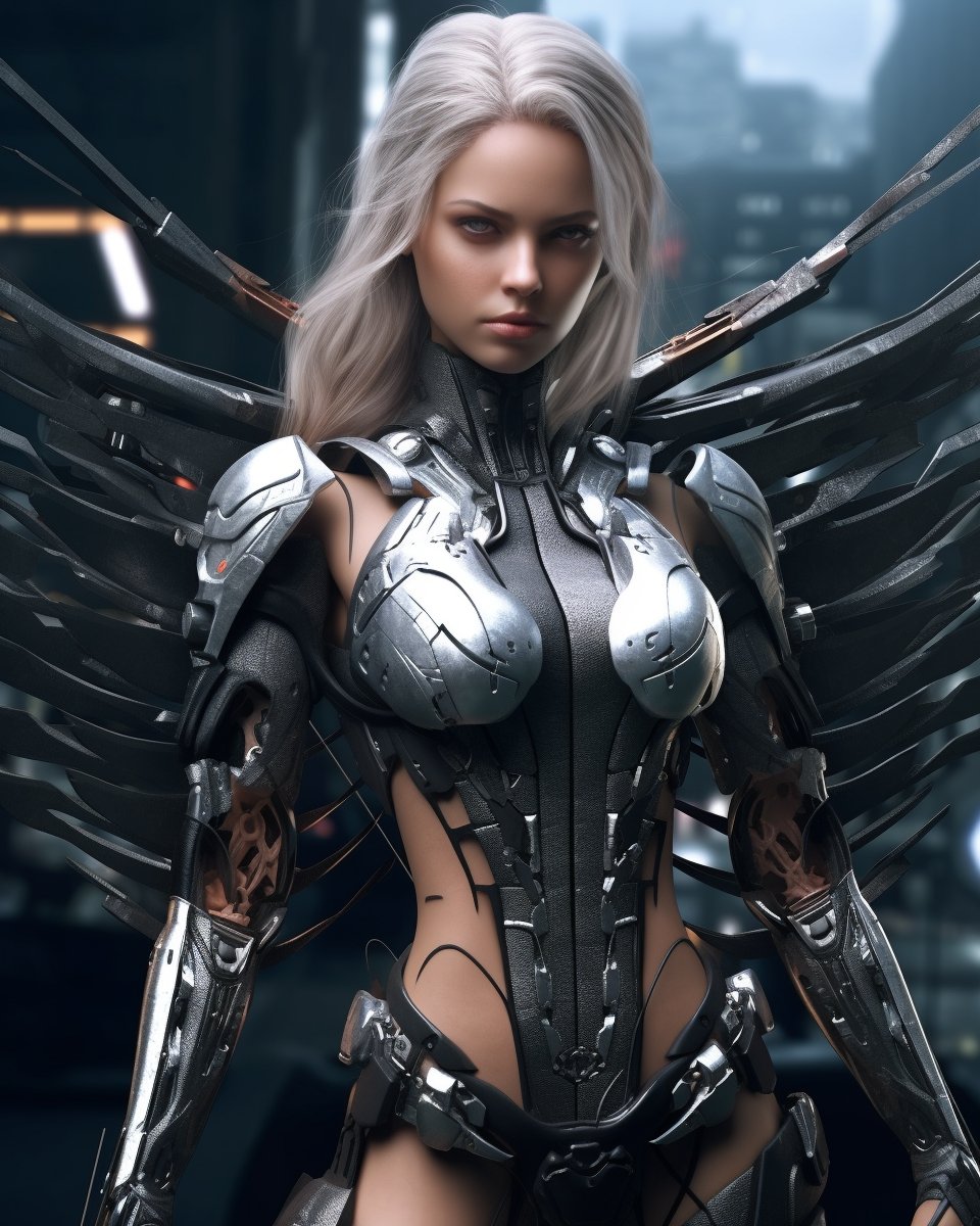 Cybernetic Female with Artificial Wings, hope you like! opensea.io/assets/ethereu… via <a href="/opensea/">OpenSea</a>