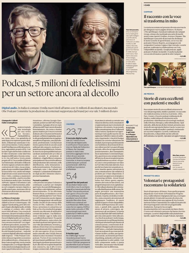 La forza della voce: nel tempo segnato dagli stream caratterizzati da foto e video, continua a mantenere una sua centralità. “Apri le orecchie: la rivoluzione audio è qui”, ha titolato AdWeek. Ne ho scritto sul Sole24Ore con Fabio Grattagliano raccontando numeri e casi #marketing