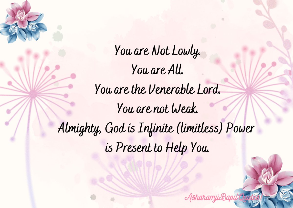 Today’s Motivation
#WednesdayMotivation #wednesdaythought #Wednesdayvibe #Motivation #motivational #MotivationalQuotes #SanatanaDharma #Bapuji #AsharamjiBapuQuotes