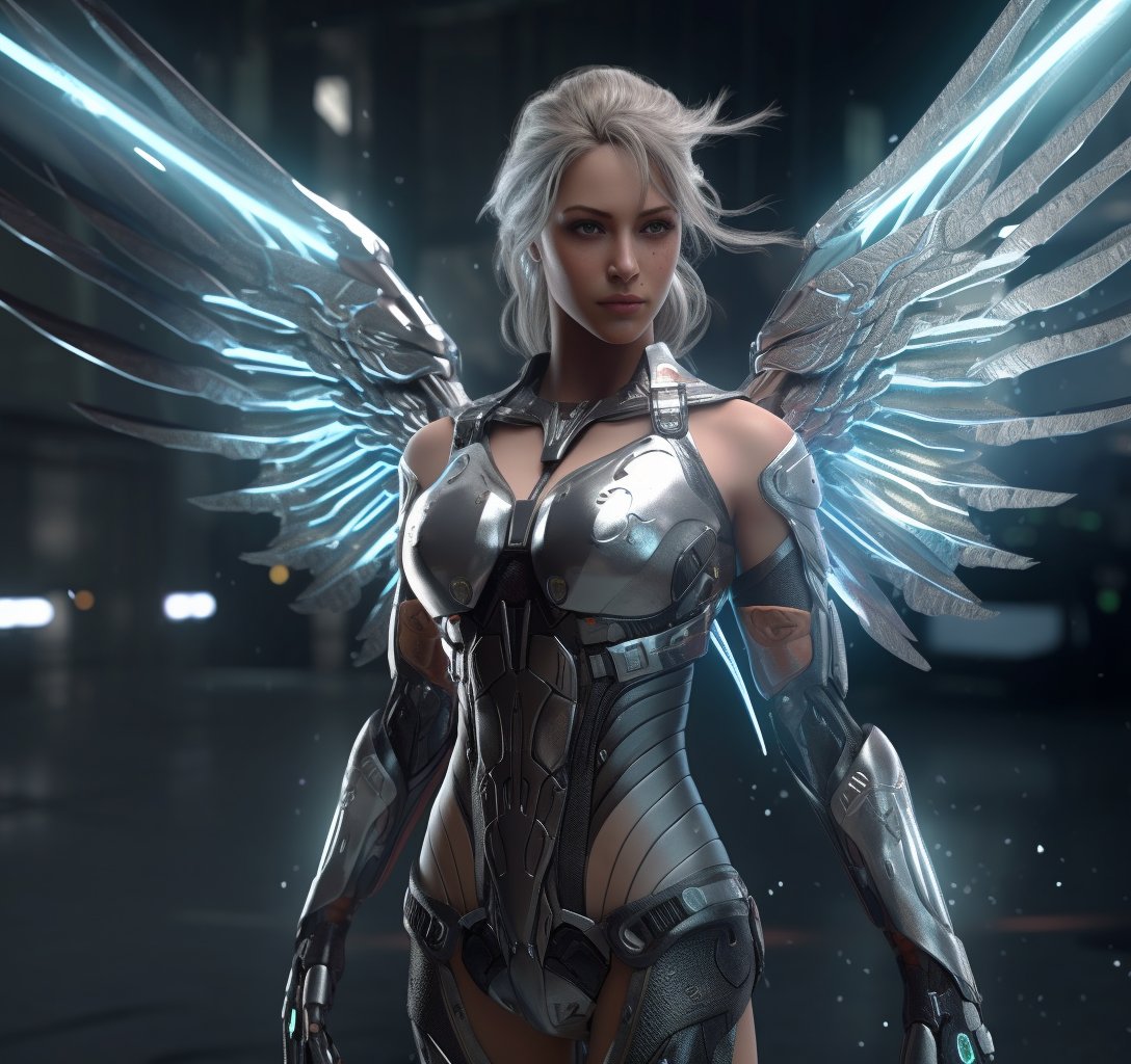 Female Cyborg with Artificial Wings, hope you enjoy! (.0109 eth) opensea.io/assets/ethereu… via <a href="/opensea/">OpenSea</a>