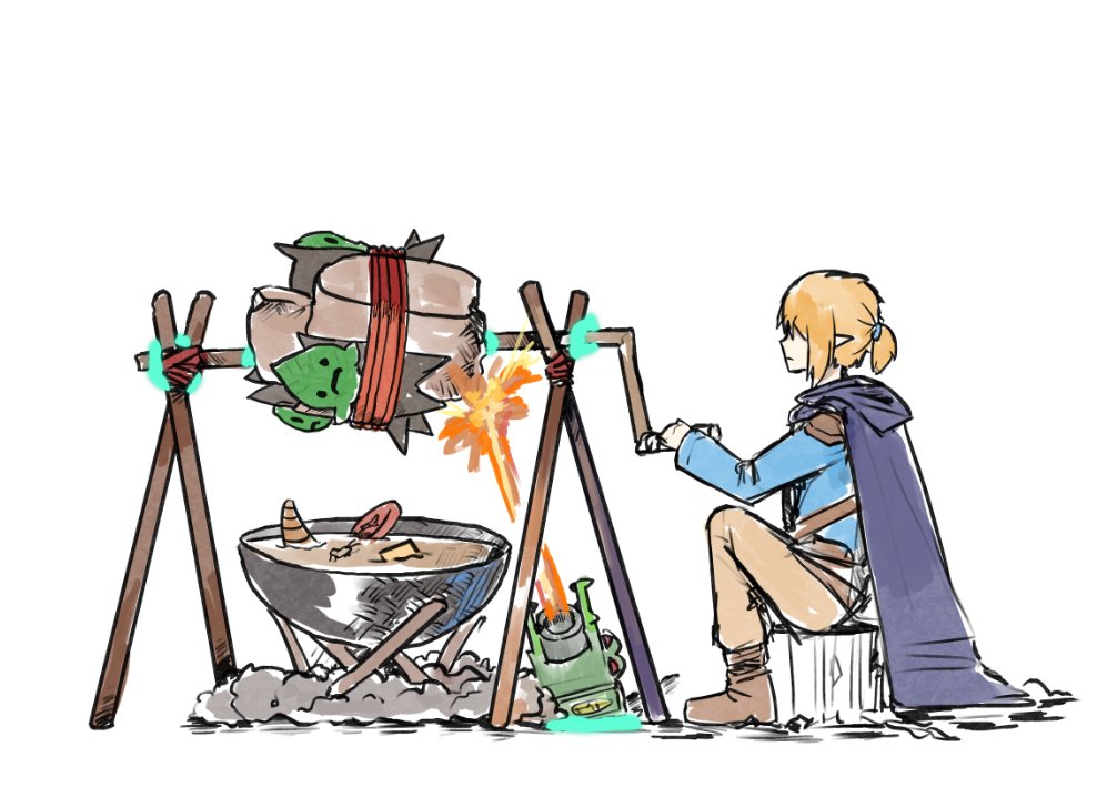 リンク(ゼルダの伝説) 「Korok BBQ」|advarcherのイラスト