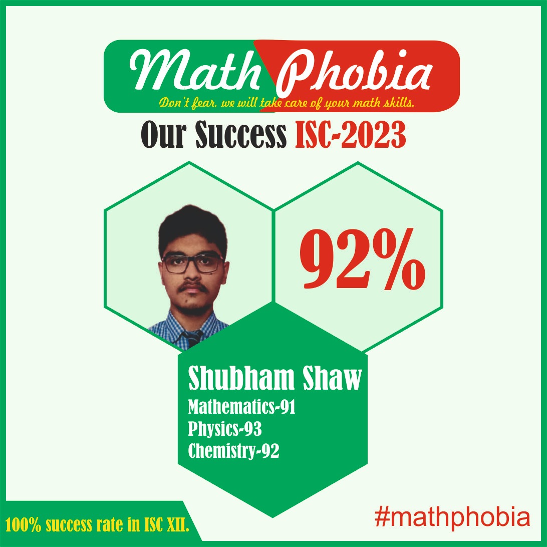 Mathphobia_'s tweet image. Congratulations to our ISC XII (2022-2023) toppers  
Shubham Shaw, Saket Kr. Pal, Rishav Gupta
@Mathphobia_  

For more information call
8537082486
03335662431
#Icseresult2023 #iscresult #mathematics #physics #Chemistry #coachingcentre #sucess #Kolkata #WestBengal #hypertension