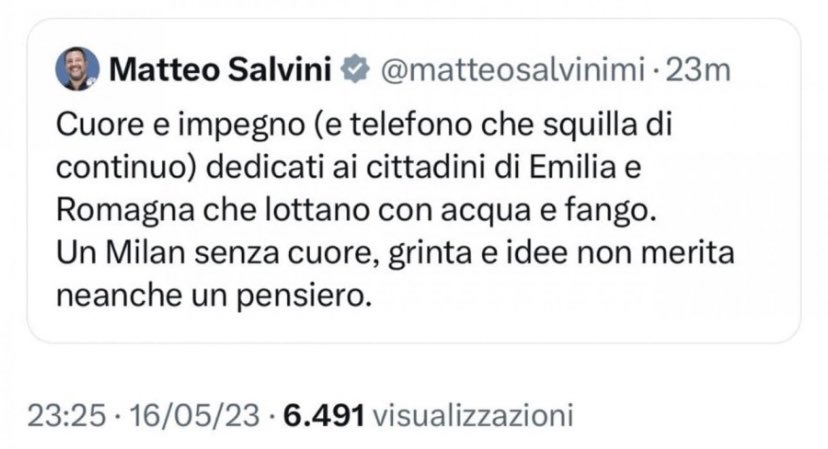 In qualsiasi Paese normale un cialtrone di questo livello non farebbe il ministro e il vicepremier…

…e comunque verrebbe costretto alle dimissioni 2 minuti dopo aver scritto un tweet del genere.

#Salvinivergognati #SalviniDimettiti