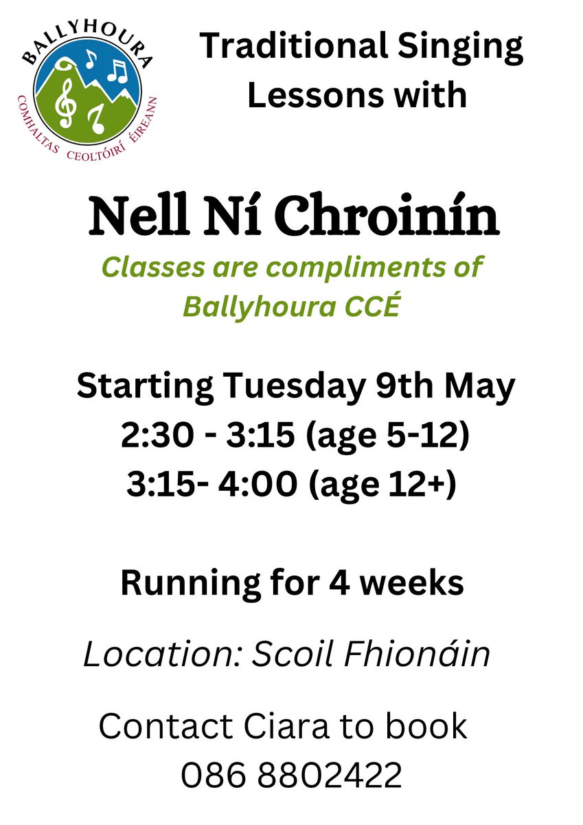 2 weeks left of our free singing classes with @nell_ni_ch  
Children and adults getting a great opportunity to hear and learn traditional singing.