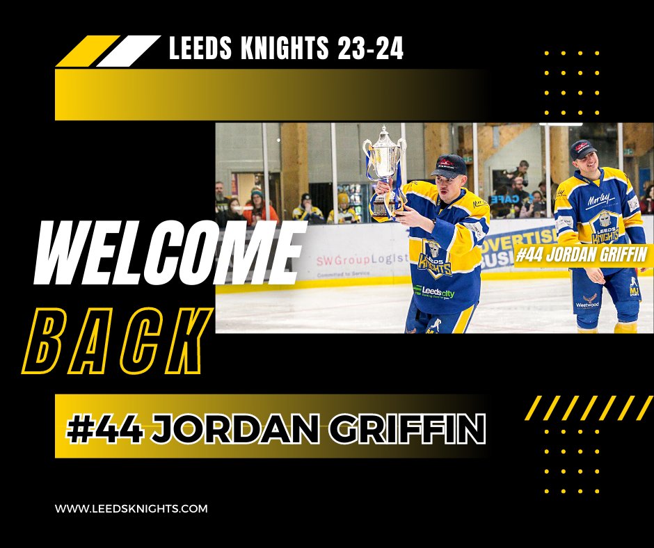 Leedsknights's tweet photo. The Morley Glass Leeds Knights are excited to be able to confirm the return of #44 Jordan Griffin for his third season as a Knight!🔥

Read all about it 👇
🗞️ https://t.co/OqtG7lrUR0 https://t.co/kmoi6NXXpN