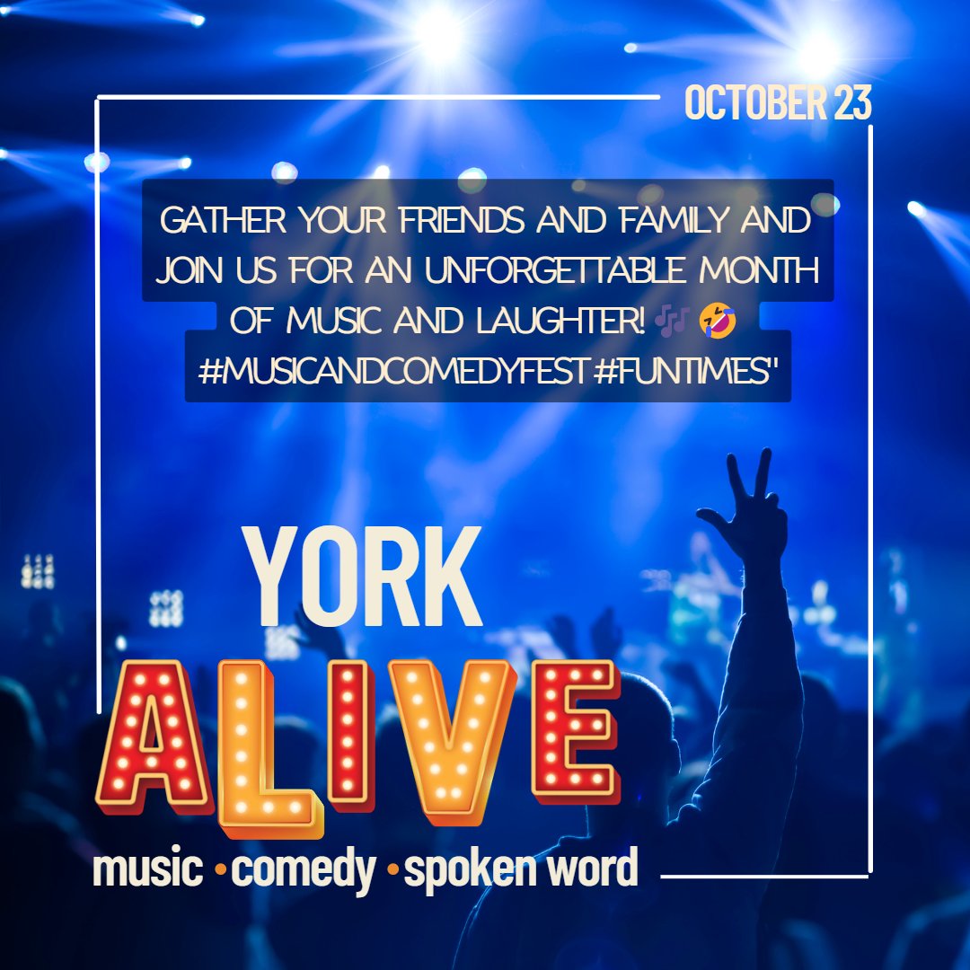 SAVE THE DATE  📅
TELL EVERYONE!!  😀🕺 🥳

#yorkalive #music #comedy