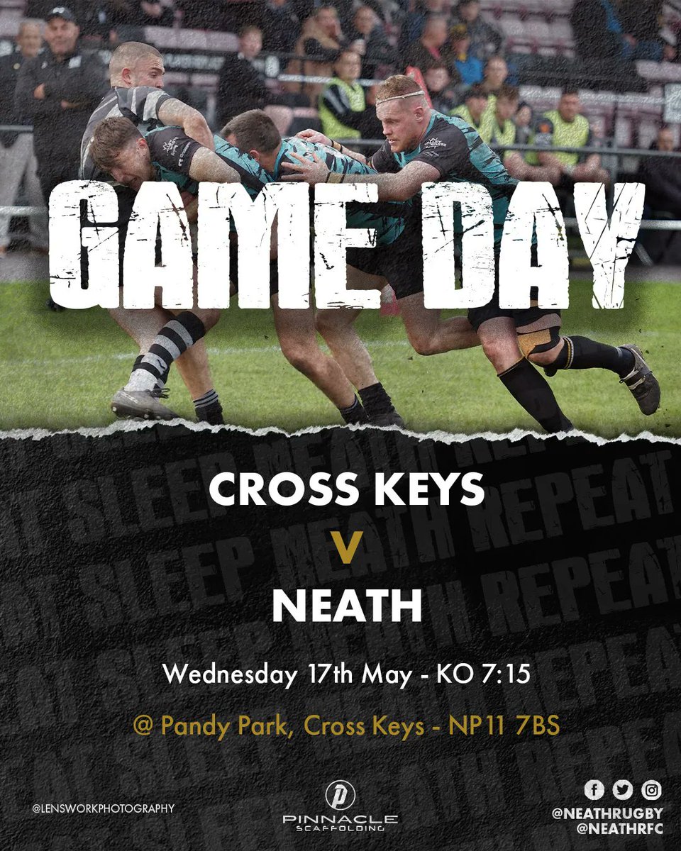 neathrfc's tweet photo. GAME DAY: CROSS KEYS v NEATH (AWAY) ⚫️🏉
🗓 17.05.23
⏰ 7.15 KO
📌 Pandy Park, Cross Keys – NP11 7BS
Read more here:
🔗 https://t.co/mJckZDUuXX
#EatSleepNeathRepeat #NeathRFC #FollowTheBlacks https://t.co/GqVgFd7nLX