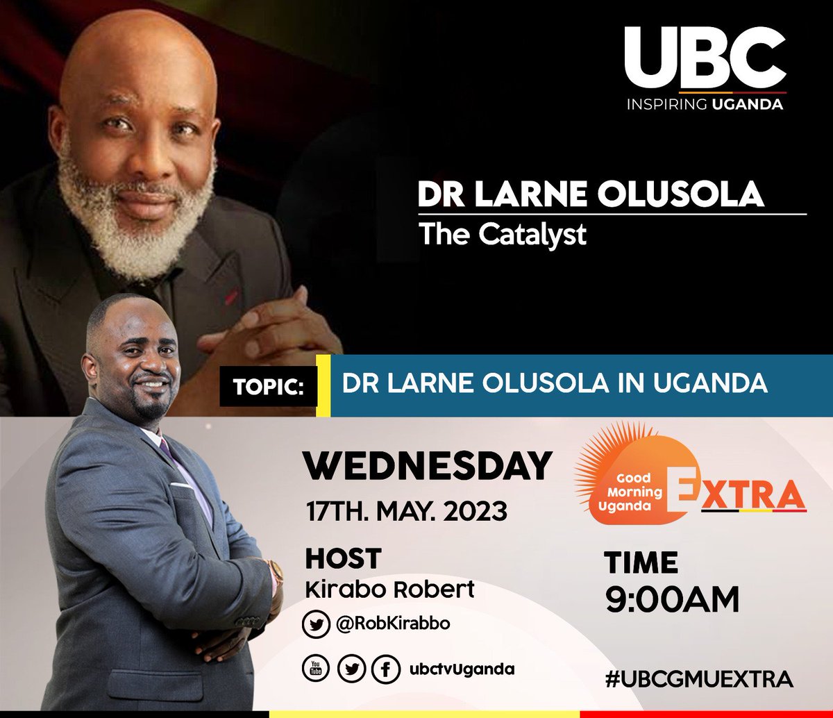 ON AIR: Celebrated Coach Dr <a href="/lanreolusola/">The Catalyst®</a> - The Catalyst.

Dr Lanre is in Uganda for an Exclusive Masterclass this Friday. #UBCGMUExtra
