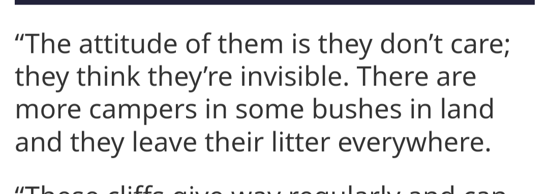 Capable_bubbles's tweet photo. @Bournemouthecho @MattSimpsonEcho 

Think perhaps these campers feel invincible not invisible with their neon edged tent on a cliff edge. https://t.co/pBZxKImuBe