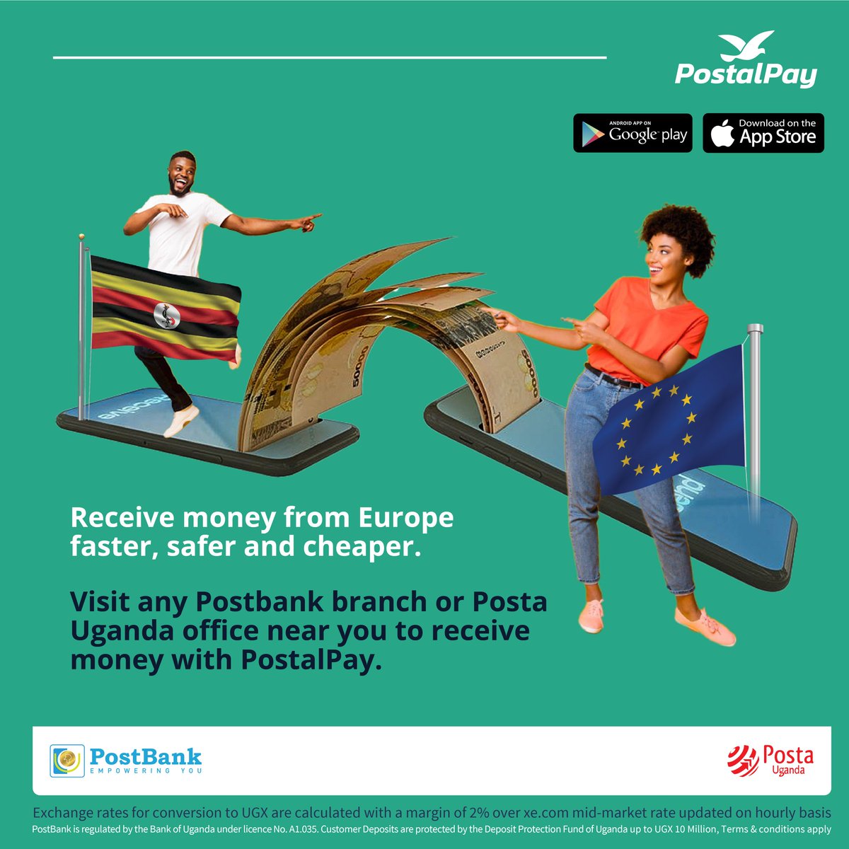pearlbank_ug's tweet photo. We understand that on some days you just need a financial push. Request for money from family and friends living in Sweden and the Netherlands through the PostalPay App today and receive it instantly.
#EmpoweringYou #PostalPay https://t.co/KFEe45yDJd