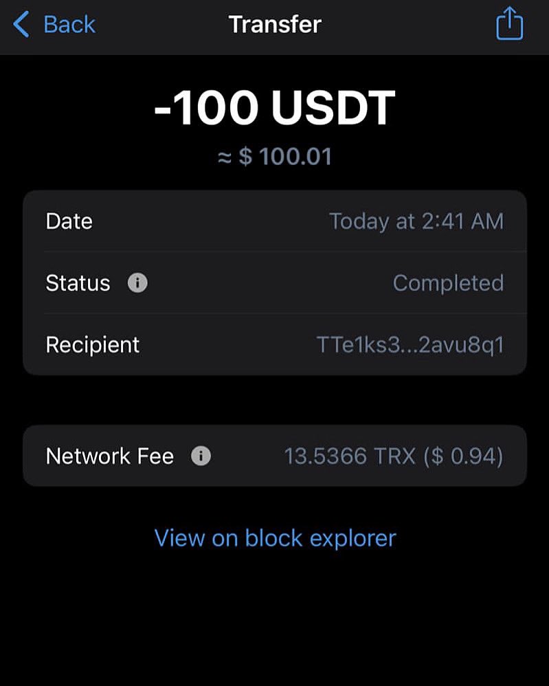 SidraBank Parody (@bigdott_sidra) on Twitter photo Sent Successfully to 3 lucky winners โ
Drop your TRC20 #USDTโฏโฏโฏโฏโฏโฏโฏโฏโฏ address below & u could Win $100 dollars ๐ธ
Tasks ๐๐๐
Must Follow ๐ <a href="/BigDott50/">Shahnawazโก</a>
& Retweet
#Crypto #CORE #cryptocurrency #ETH #Binance #TRON #BullMarket #Doge #Airdrops #Bitcoin #SidraFamily Sent Successfully to 3 lucky winners โ
Drop your TRC20 #USDTโฏโฏโฏโฏโฏโฏโฏโฏโฏ address below & u could Win $100 dollars ๐ธ
Tasks ๐๐๐
Must Follow ๐ <a href="/BigDott50/">Shahnawazโก</a>
& Retweet
#Crypto #CORE #cryptocurrency #ETH #Binance #TRON #BullMarket #Doge #Airdrops #Bitcoin #SidraFamily
