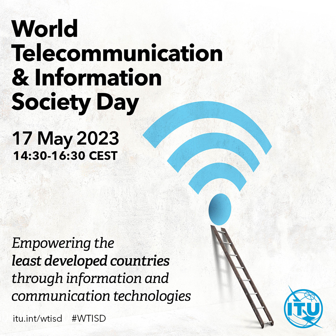 Hoy es un día importante. Celebramos el Día Mundial de las #Telecomunicaciones y la Sociedad de la Información‼️
Se pone en valor las posibilidades que Internet y las TIC pueden ofrecer a las sociedades y economías, así como posibilidades de reducir la brecha digital #WTISD