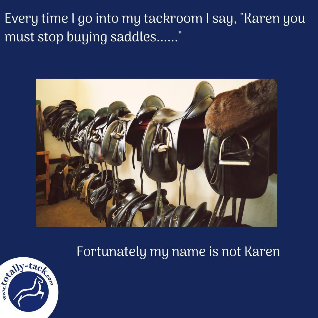 Totally_Tack's tweet photo. Always feel the need for more tack 😂 https://t.co/BOx79Qf8HA