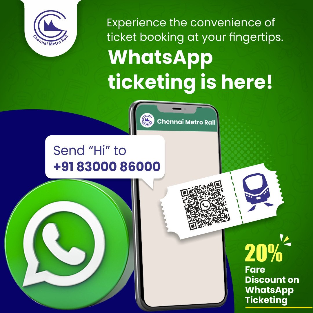 Chennai Metro Rail on Twitter "Experience the convience of ticket