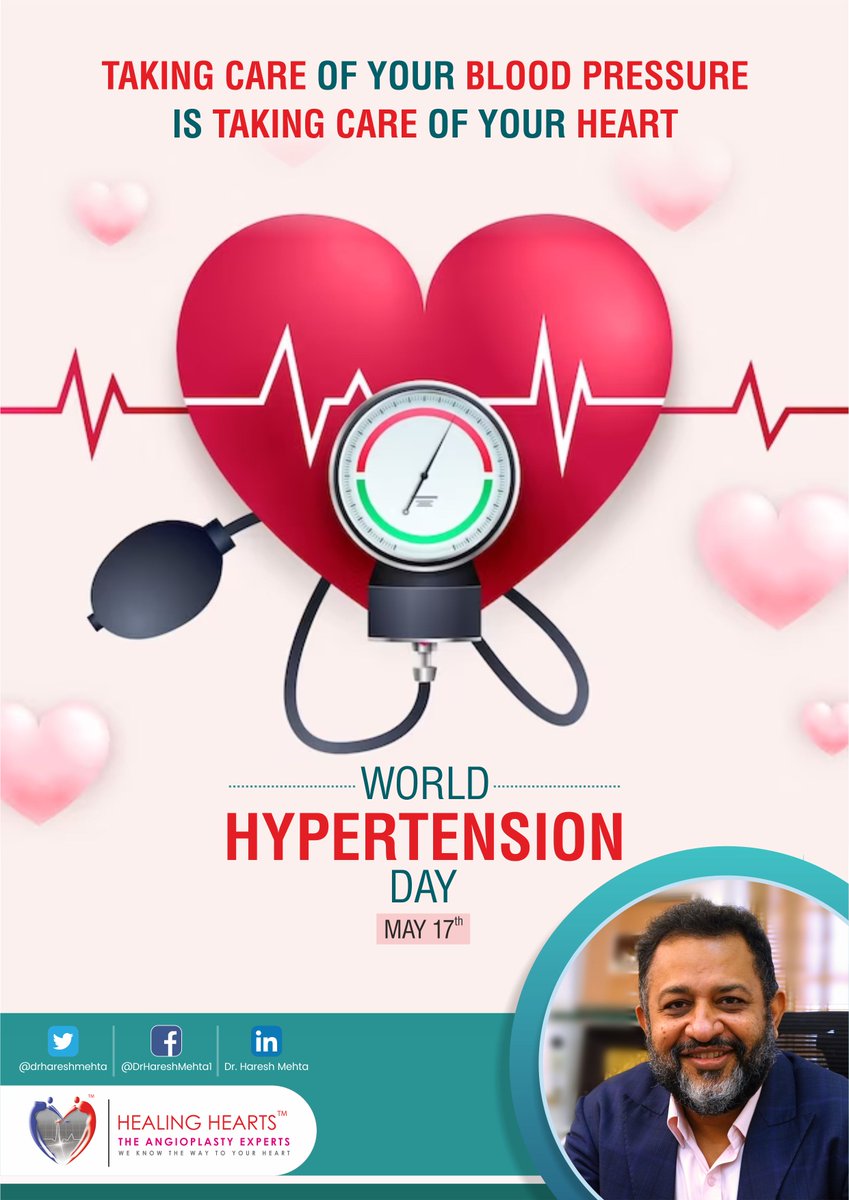 High blood pressure is a silent killer. Listen to your body, and monitor your health.
World Hypertension Day 

#hypertensionday #bloodpressurecheck #InterventionalCardiologist #BestTaviDoctor #TAVRspecialist #TopTAVIdoctor #Cardiologist #Heartspecialist #heartdoctor