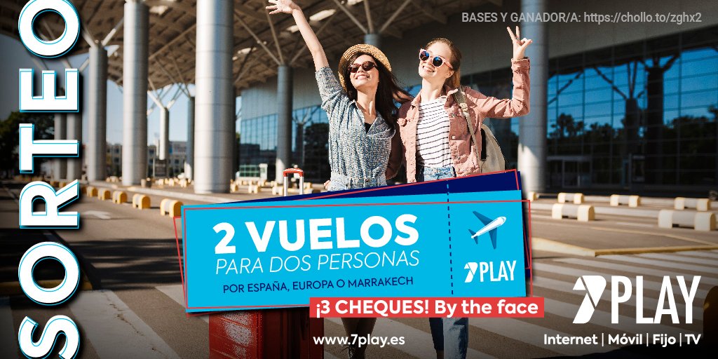 SORTEAZO DE ALTOS VUELOS EN TWITTER!

Para participar:

🏃 Sigue a <a href="/7PlayOficial/">7Play</a>  y a Chollometro
🔁 Haz Retweet
✍️ Comenta mencionando a la persona con la que te irías si te toca.

3 premios de 1 vuelo para dos personas por España, Marruecos o Europa están en juego!