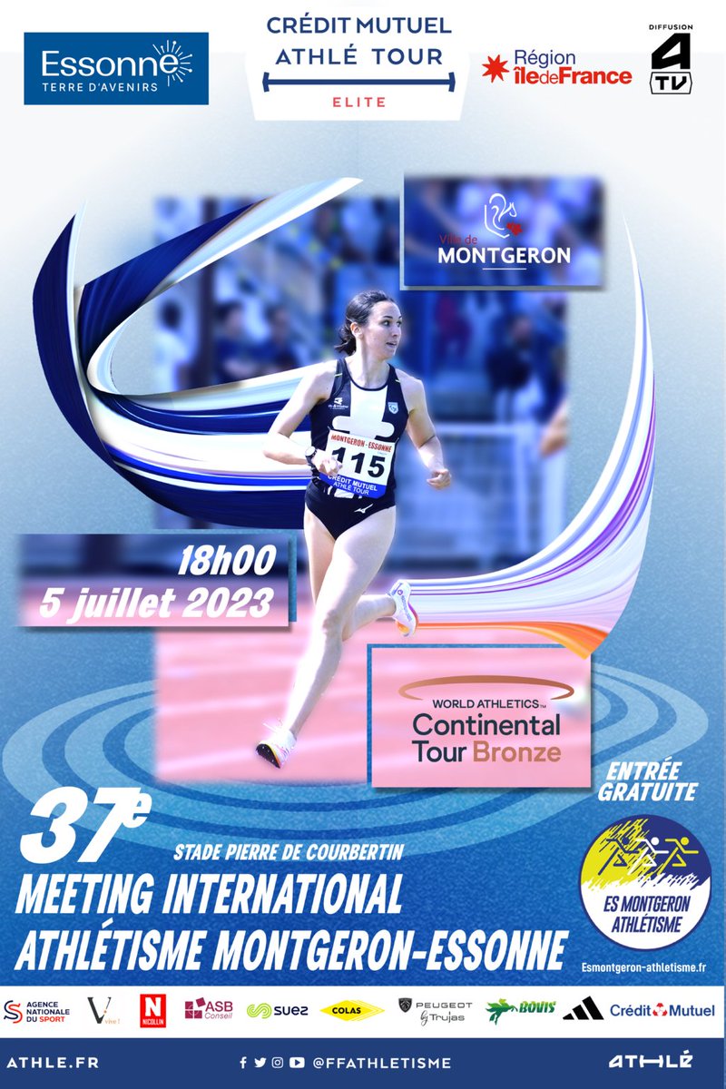 🆕 On reviens en force avec une  nouvelle édition du Meeting de Montgeron-Essonne mercredi 5 juillet 2023