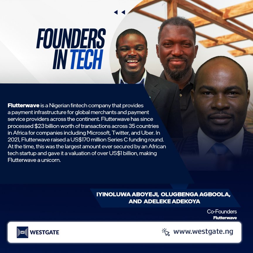 westgateng_'s tweet image. Iyinoluwa Aboyeji, Olugbenga Agboola, and Adeleke Adekoya 💻🌏

Today&apos;s edition of #foundersintech features Iyinoluwa Aboyeji, Olugbenga Agboola, and Adeleke Adekoya. The company was founded in 2016 and headquartered in San Francisco, California with operations in Nigeria

(1/3)