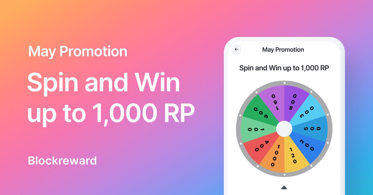 Blockreward on Twitter " Spin and Win Promotion Get 1 Spin for every