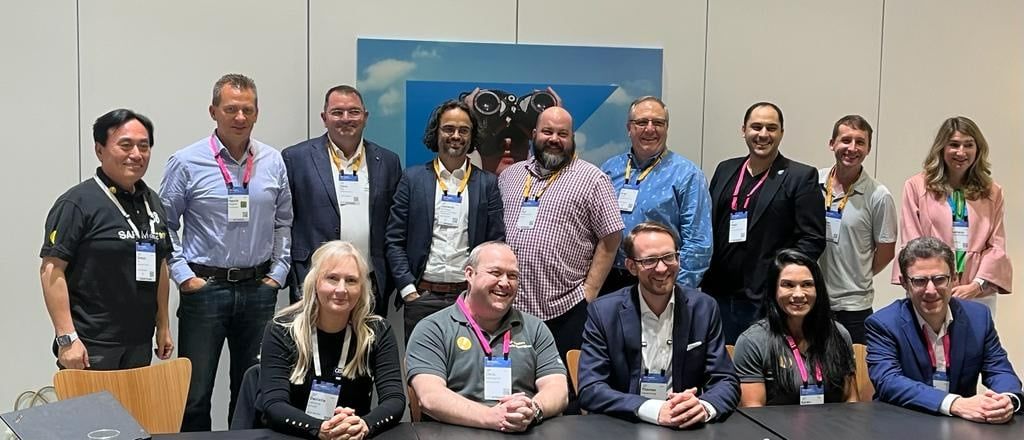All smiles at the #SAPMentors meeting #SAPSapphire with the esteemed SAP Board Member, @thsaueressig with @henrikwagner73