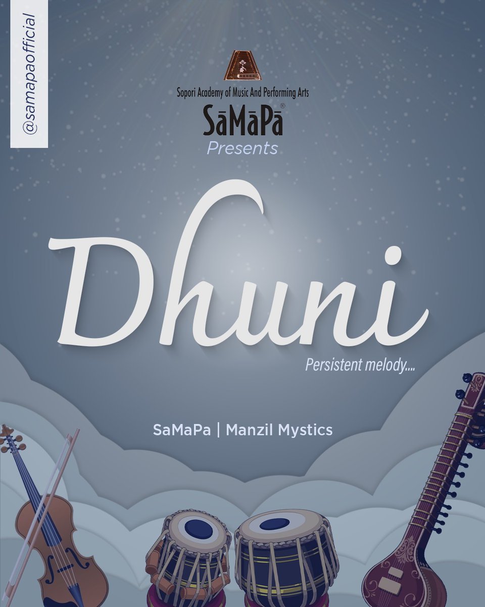 abhaysopori's tweet photo. SaMaPa (Sopori Academy of Music And Performing Arts) is introducing "Dhuni", a new quarterly Indian Classical Music Baithak. Coming Soon...
#samapa #dhuni #music #DelhiNCR #SOPORI #abhaysopori #soporimusic https://t.co/vH4bv7TVX9