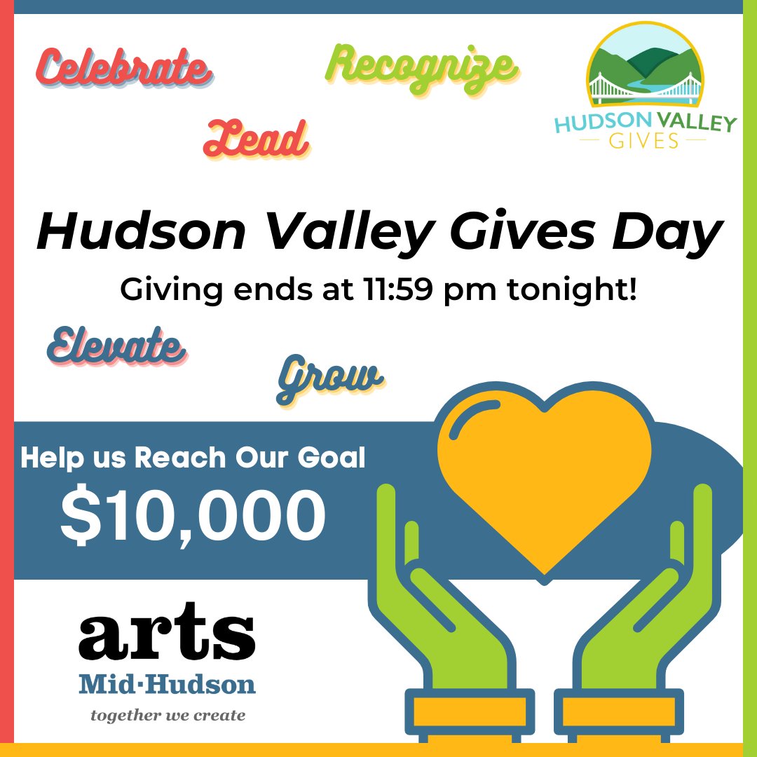 🌱🎨 Grow with the arts and with Arts Mid-Hudson by donating today for Hudson Valley Gives Day. 🎁

✨🙏 To donate: tinyurl.com/amh23hvgives! 🔗

Thank you in advance for your support! 🤗🎉 We could not do this without you. ⁠🙌

#ArtsMidHudson #TogetherWeCreate #HVGives