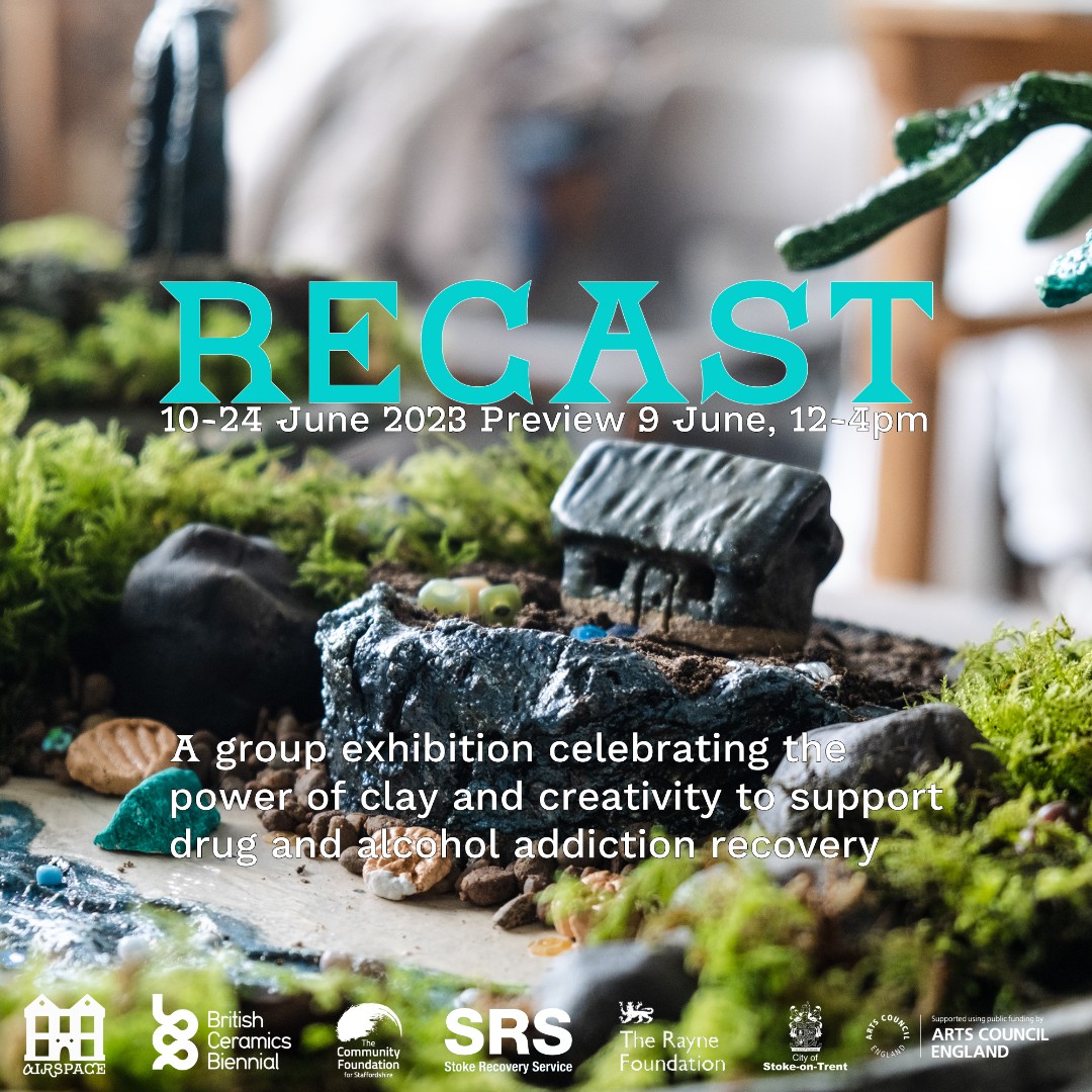 The Recast exhibition celebrates the power of clay &amp; creativity to support addiction recovery. It brings together work by 20 individuals who've been part of Recast, a collaboration between BCB &amp; <a href="/StokeRecovery/">Stoke Recovery</a>.

📆 10-24 June 2023
📍 @AirSpaceGallery
🔗 ow.ly/cPpg50OpTuA