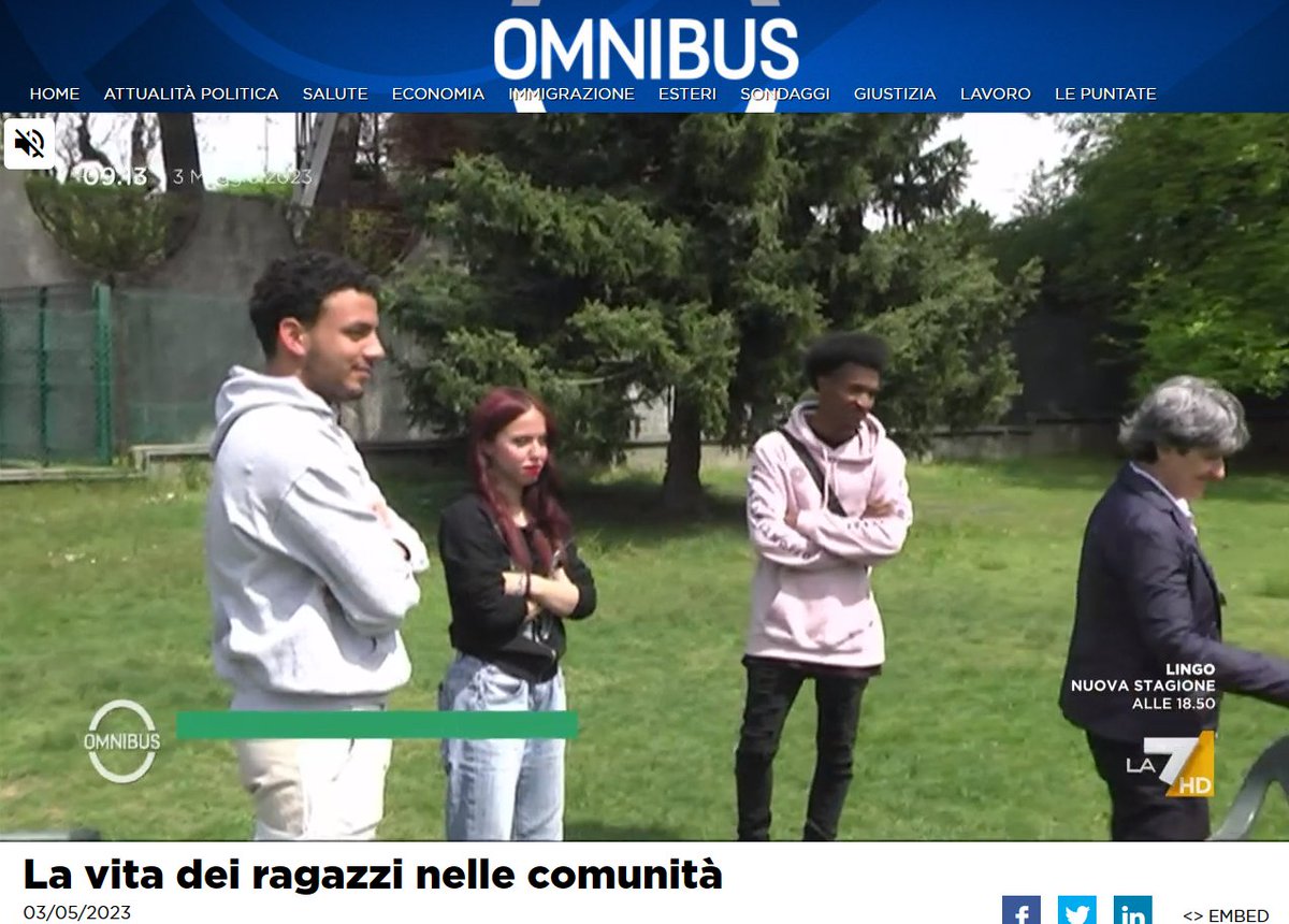 Un messaggio semplice, chiaro, umano. "Un po' più di visibilità, un po' più di sostegno dalle persone più grandi me che devono sapere che esistiamo anche noi...". Un servizio da non perdere  su tre giovani  dalla comunità alla convivenza la7.it/.../la-vita-de…...