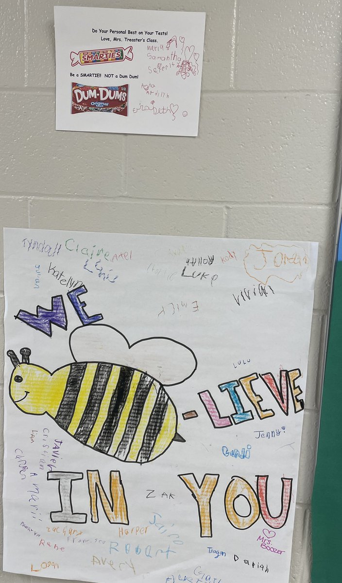 Sweet notes of encouragement in the halls for our students who are testing! <a href="/PES_PantherNews/">Pelion Elementary </a> #PantherPRIDE