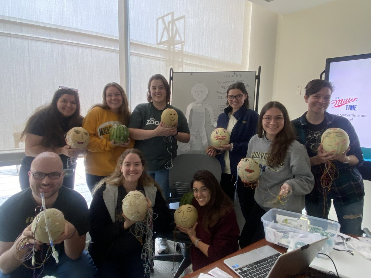WSUSAA's tweet photo. Our 3rd-year Au.D. students are in the Intraoperative Monitoring (IOM) class at Michigan Medicine! In the specialty of IOM, audiologists monitor the cranial nerves and communicate findings to the surgeon to allow for early detection of injury and immediate corrective measures. https://t.co/dSYn6PJrqj
