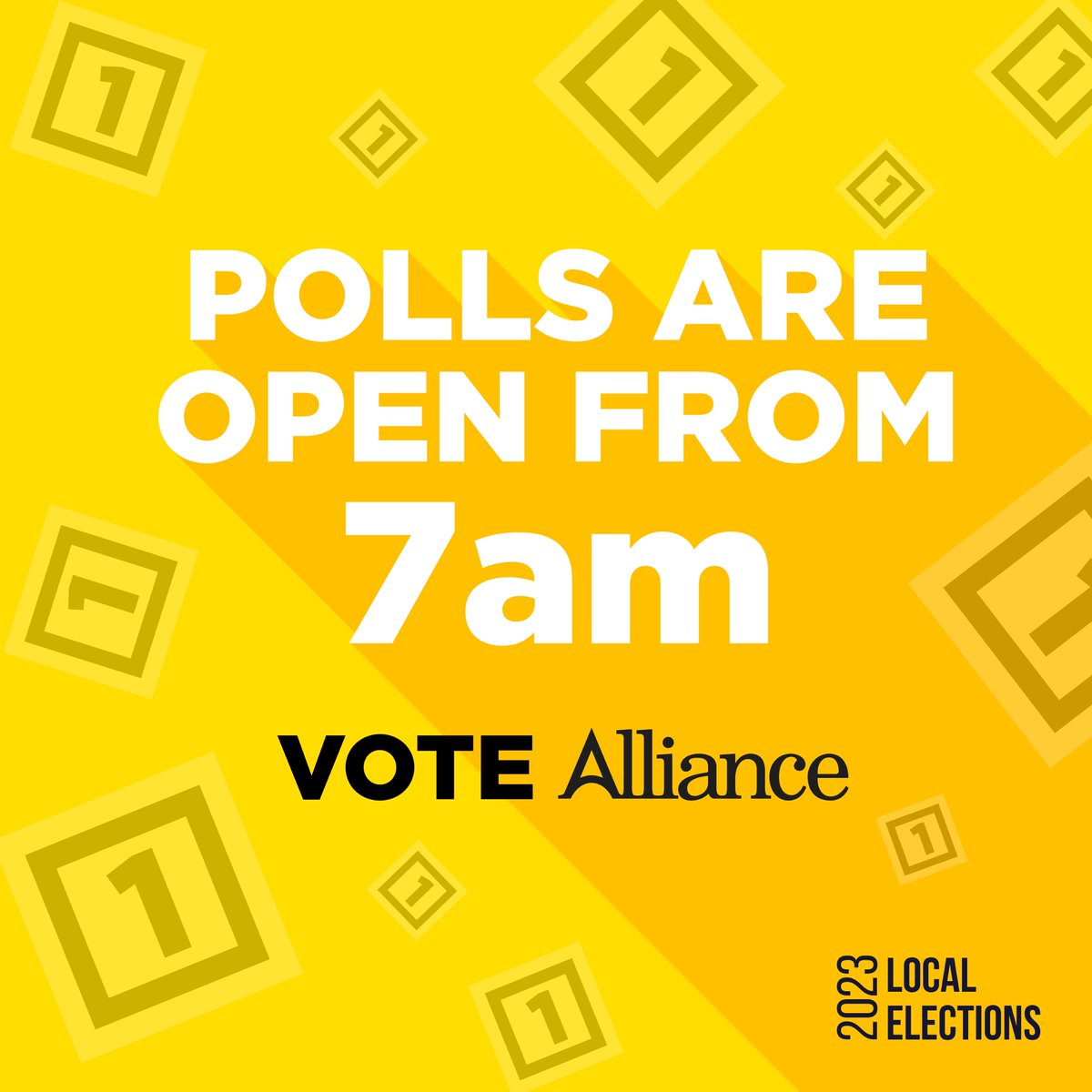 Good morning NI!

It’s time to get up, go vote and make history by electing more Alliance Councillors than we’ve had in a generation.

#LE23 #AllianceWorks