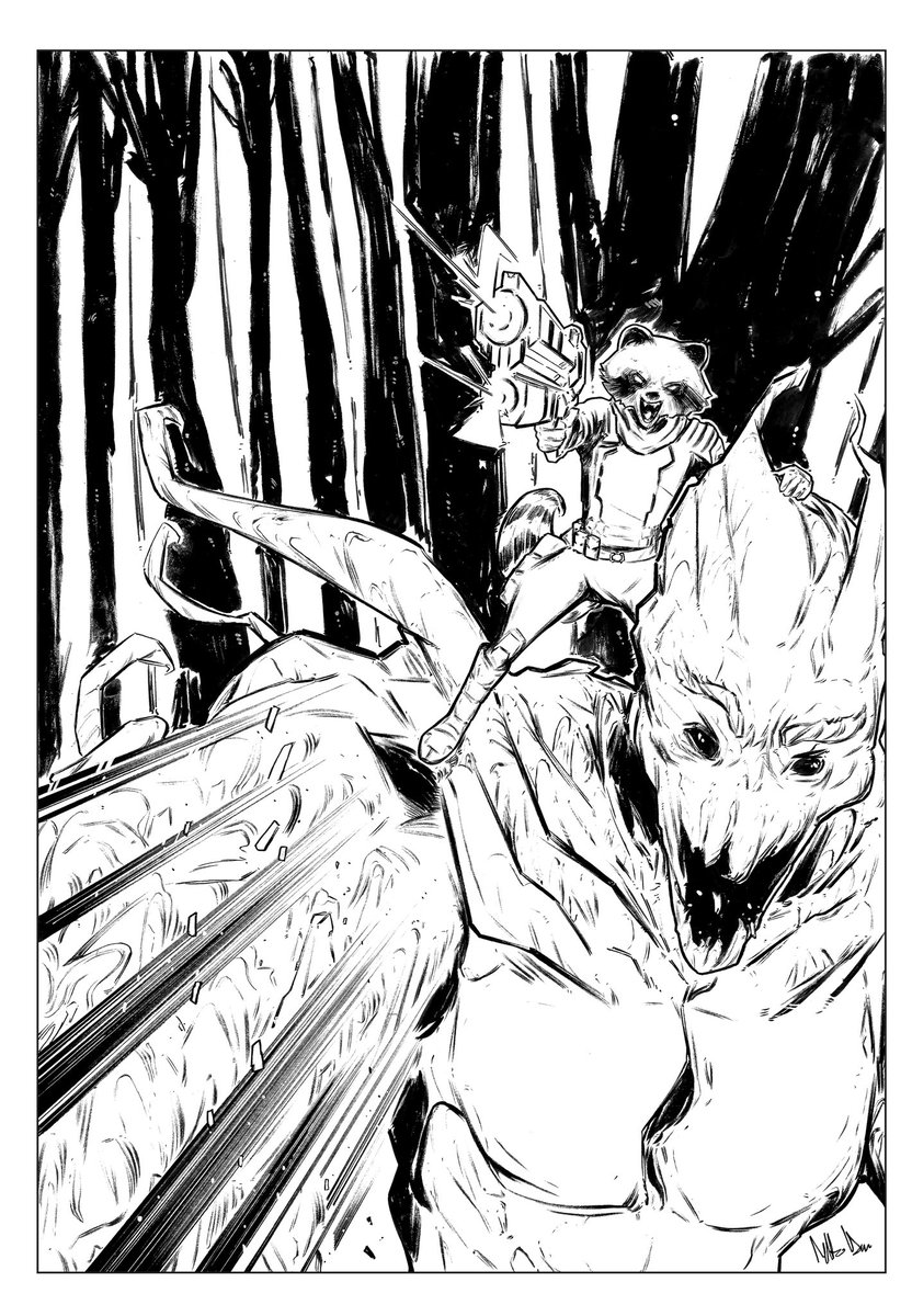 DamaroMatteo's tweet photo. Rocket &amp; Groot

Paper Fabriano 25x35

#rocketracoon #groot #Guardianofthegalaxy #Marvel #comics #ink https://t.co/6ROXrglkQW