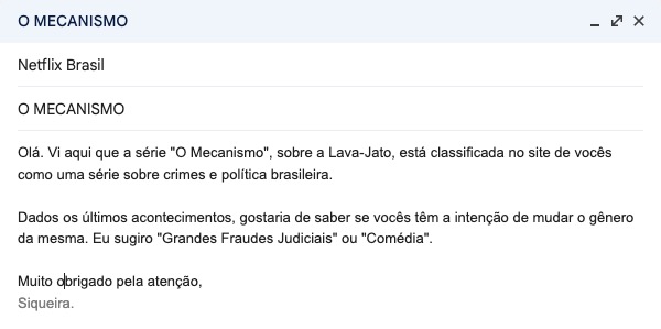 direitasiqueira's tweet photo. A NETFLIX NUNCA ME RESPONDEU, MAS EU SIGO TENTANDO CONTATO COM ELES. 😤 https://t.co/ScuXfmqVPC
