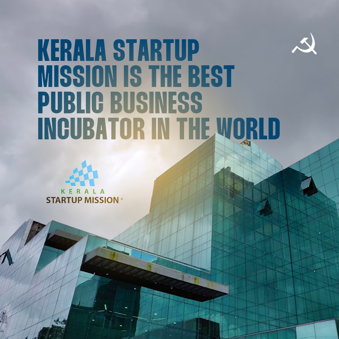 cpimspeak's tweet photo. Kerala Startup Mission is the best public business incubator in the world, according to the World Benchmark Study published by Swedish research firm UBI Global. This is a testament to the state govt's commitment to make Kerala a destination for entrepreneurs. https://t.co/ulpx0sIRDi