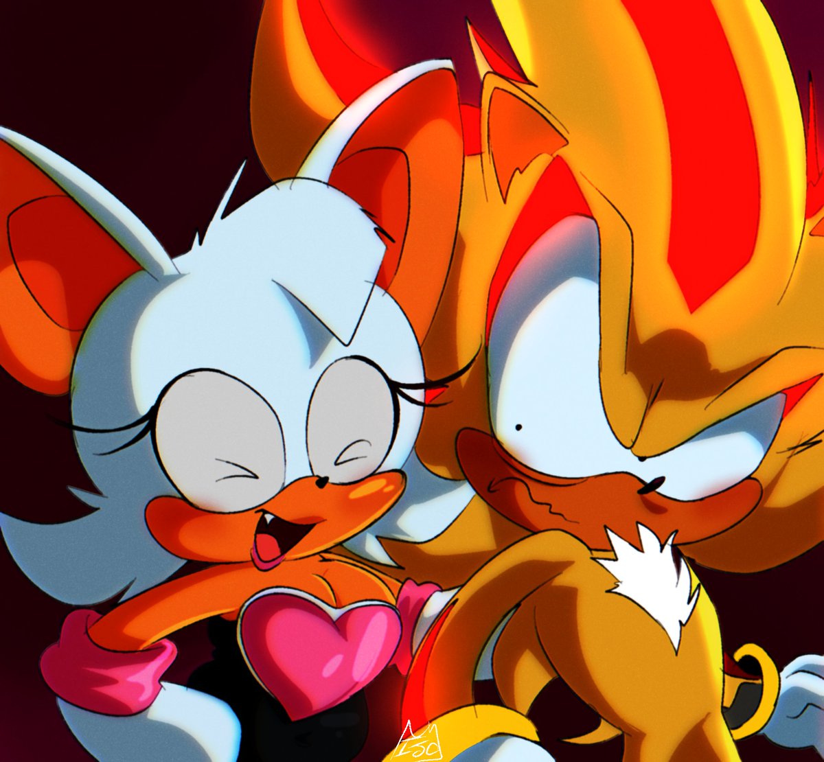 cannedmuffins on X: Some old and new art of Shadow and Rouge with