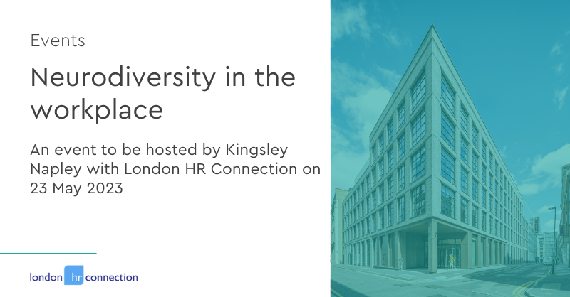 We are looking forward to hosting London HR Connection's thought-provoking event on 'Neurodiversity in the workplace' on May 23, 2023.

Partner, Nick Ralph, will be a speaker in this engaging panel-led discussion. 

📷 Get your tickets below.
londonhr.org/event/neurodiv…
