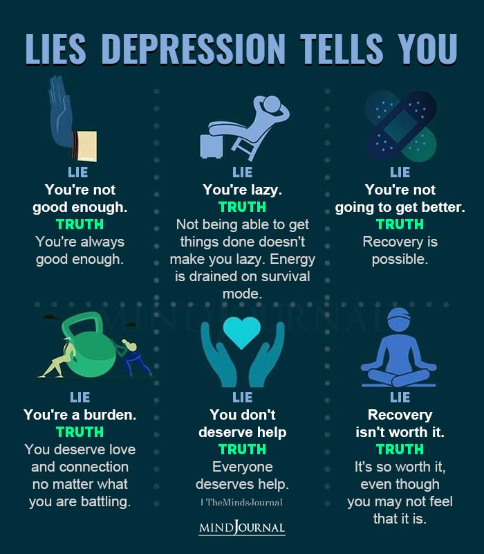 Depression Can Tell A Lie.

#depressionhelp #mentalhealth #mindsjournal #themindsjournal