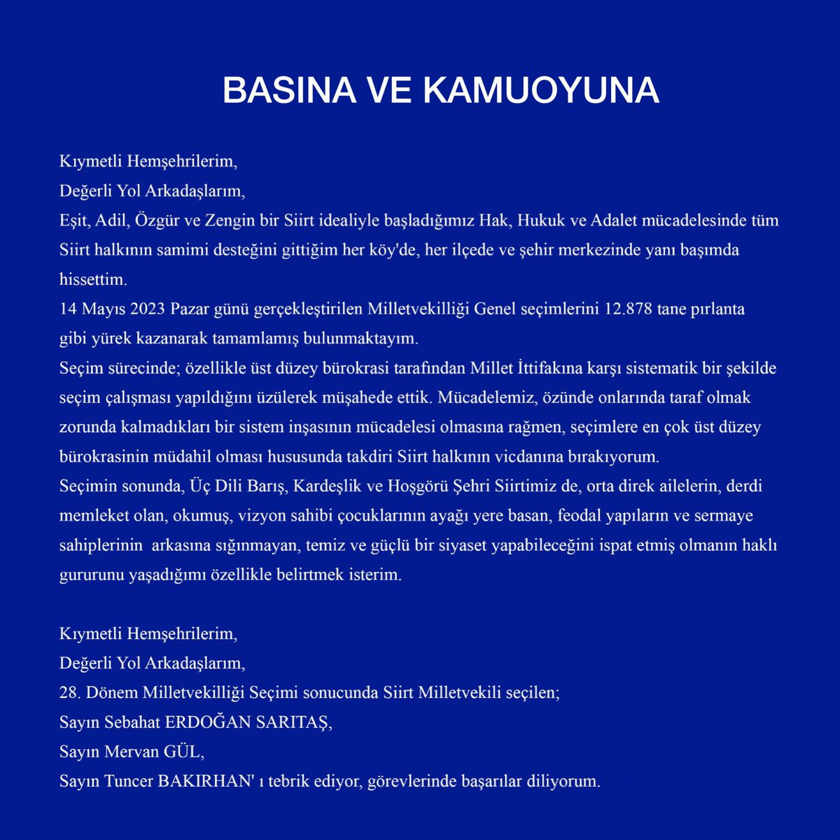 UmutDayanan's tweet photo. Teşekkürler Siirt… https://t.co/mDb1Ygddpc